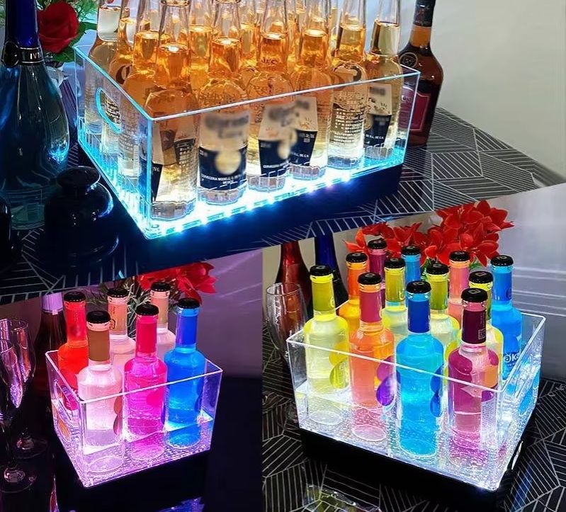 Wine Beer Champagne - Square Luminous Ice Bucket Bar Wine