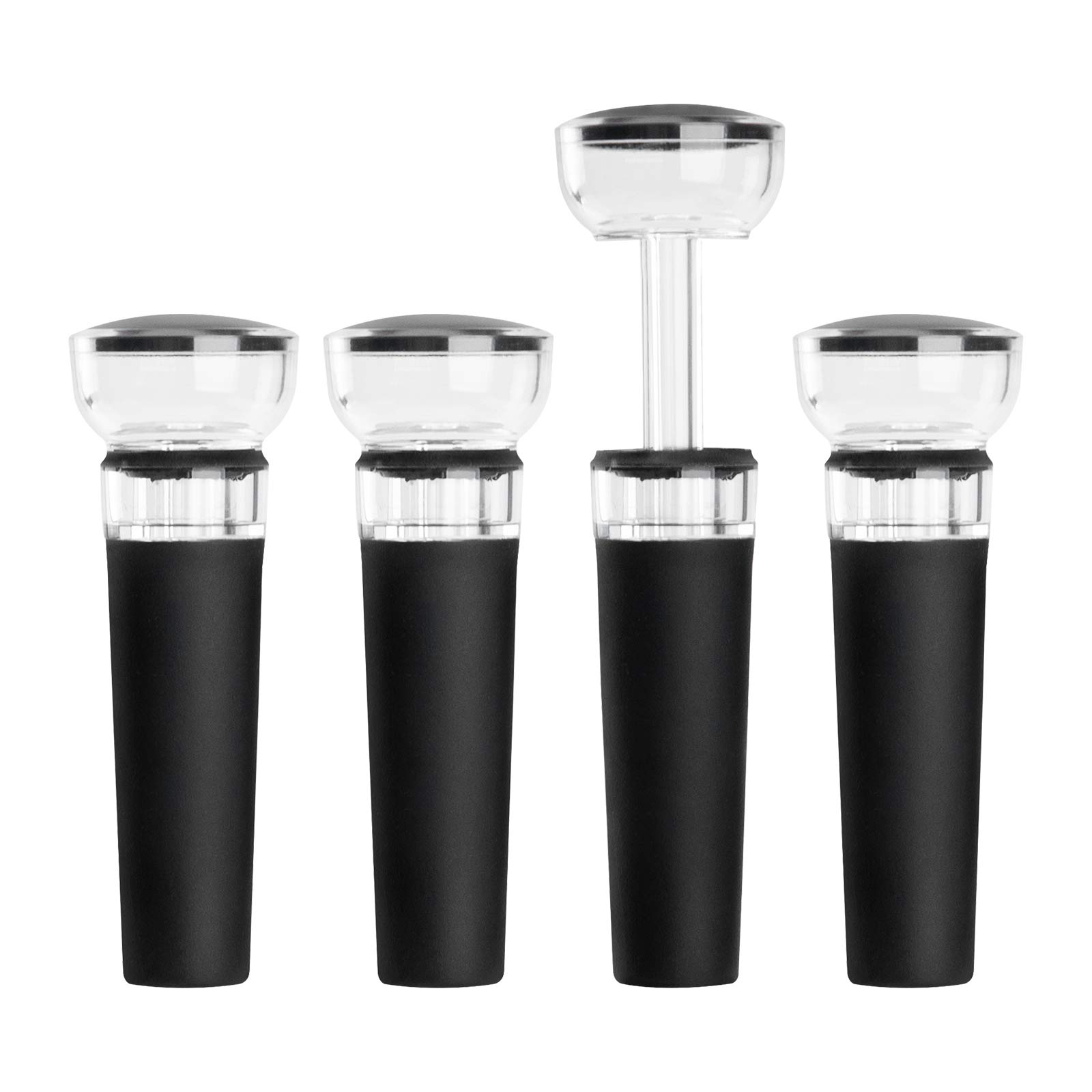 Wine Stopper Vacuum - 4 Pack Wine Stoppers with Built-in