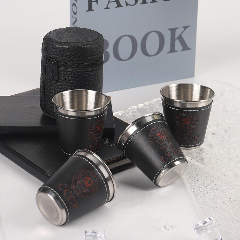 4Pcs/Set Outdoor Travel Cups S - đánh giá và giá Whisky Beer And Wine