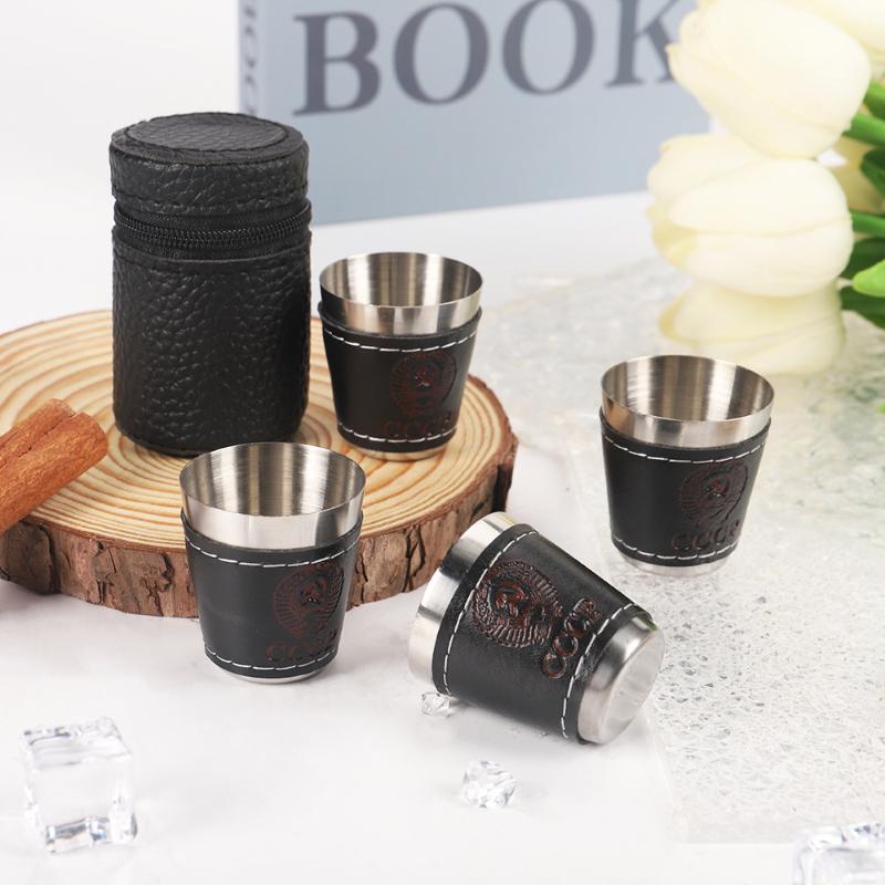 4Pcs/Set Outdoor Travel Cups S - đánh giá và giá Whisky Beer And Wine