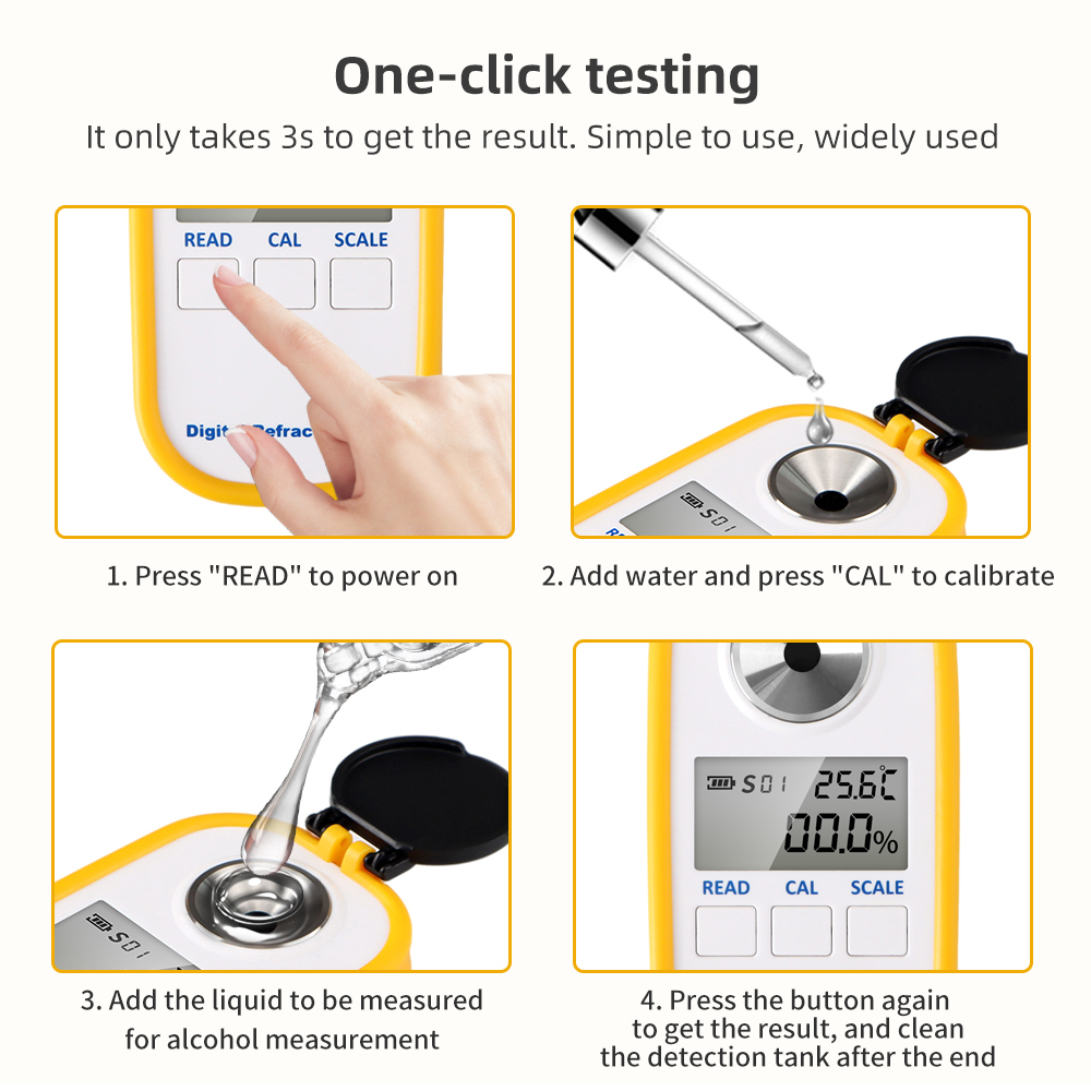 Digital Alcohol Refractometer  - đánh giá và giá Wine To Beer Alcohol