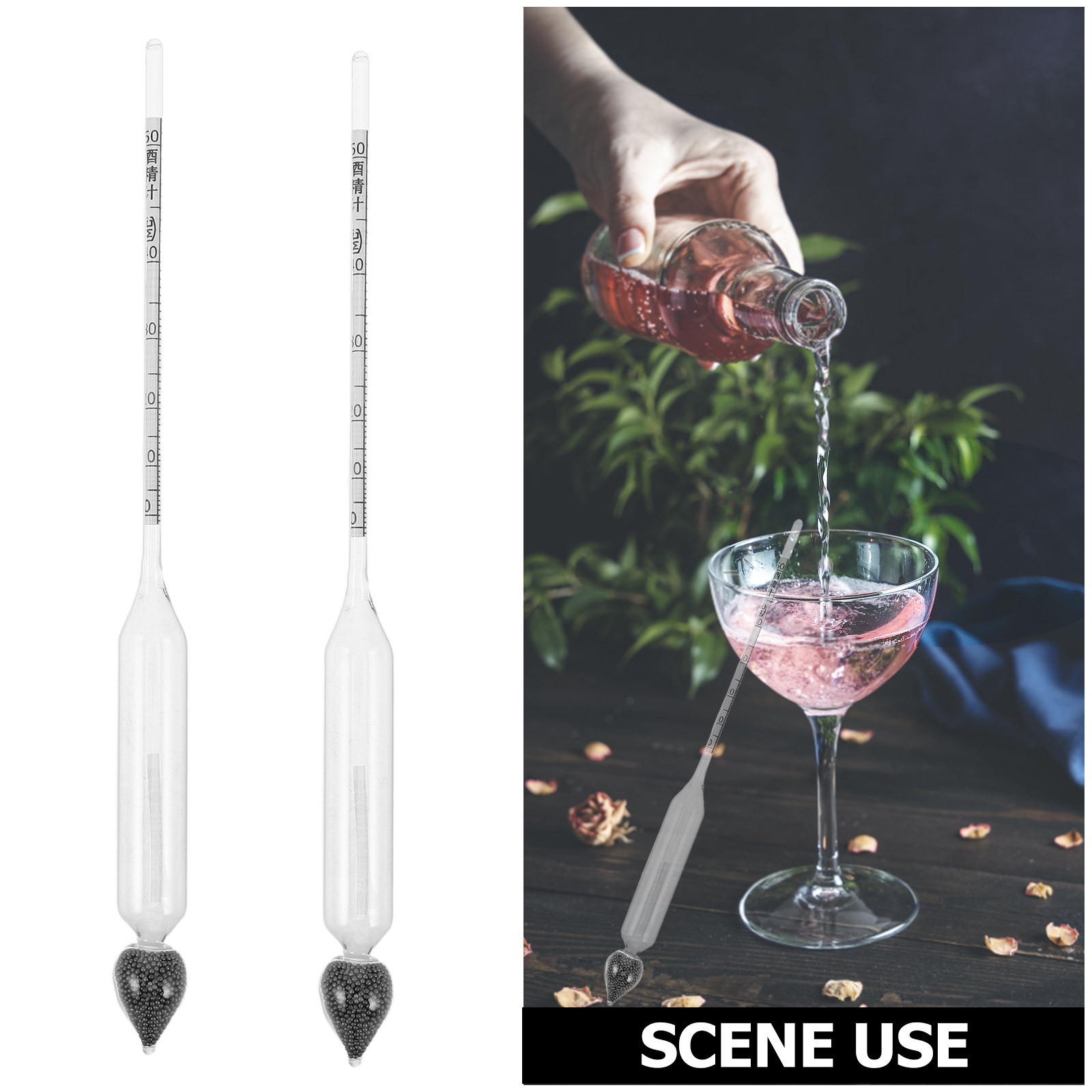2Pcs Alcohol Tester Glass Hydr - đánh giá và giá Wine To Beer Alcohol