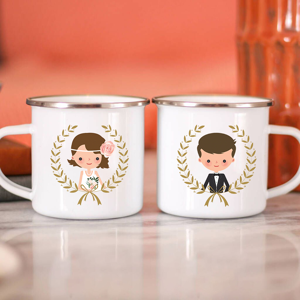 Bride Bridegroom Creative Enam - đánh giá và giá Wine Beer Coffee