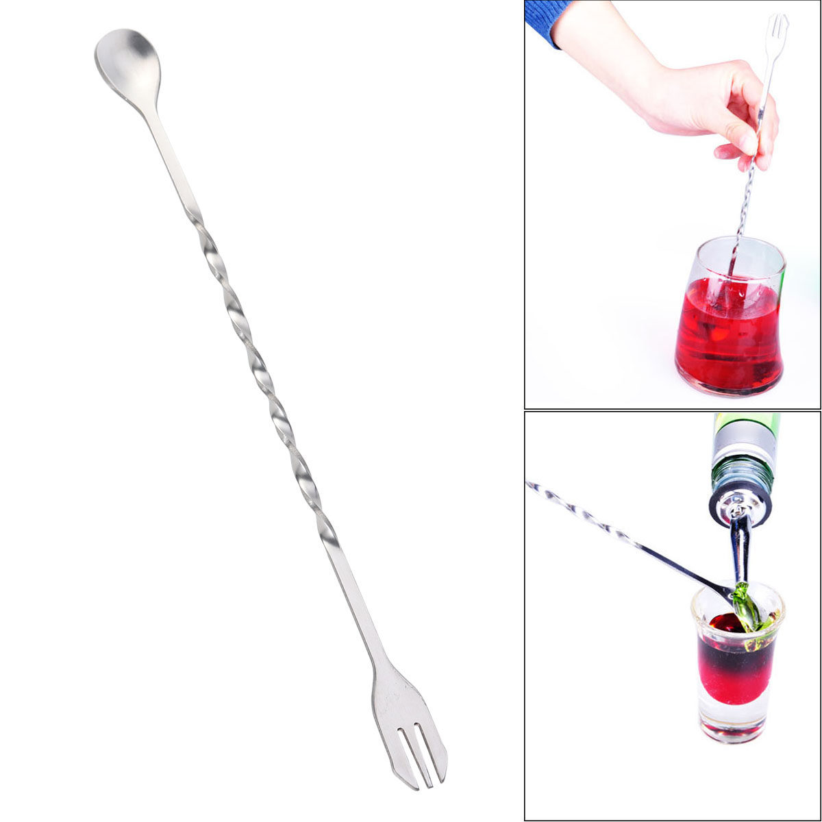 Stainless Steel Cocktail Pick  - đánh giá và giá Bar Spoon Twisted